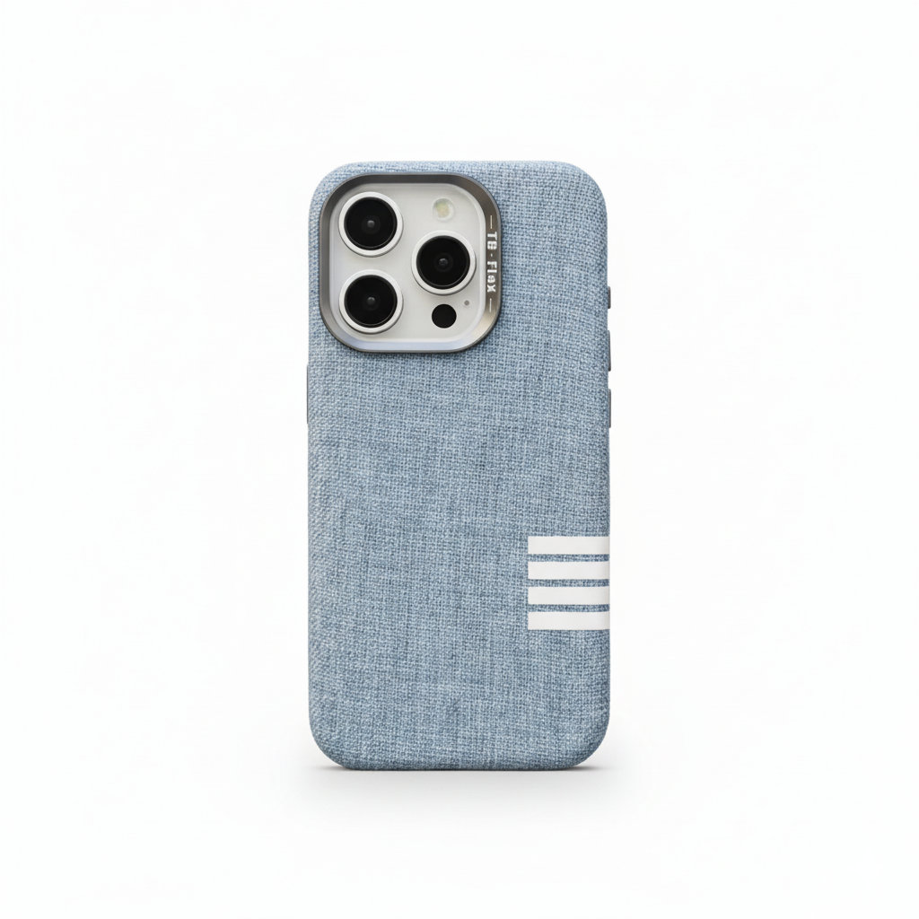 Premium vintage linen fabric magnetic phone case for iPhone