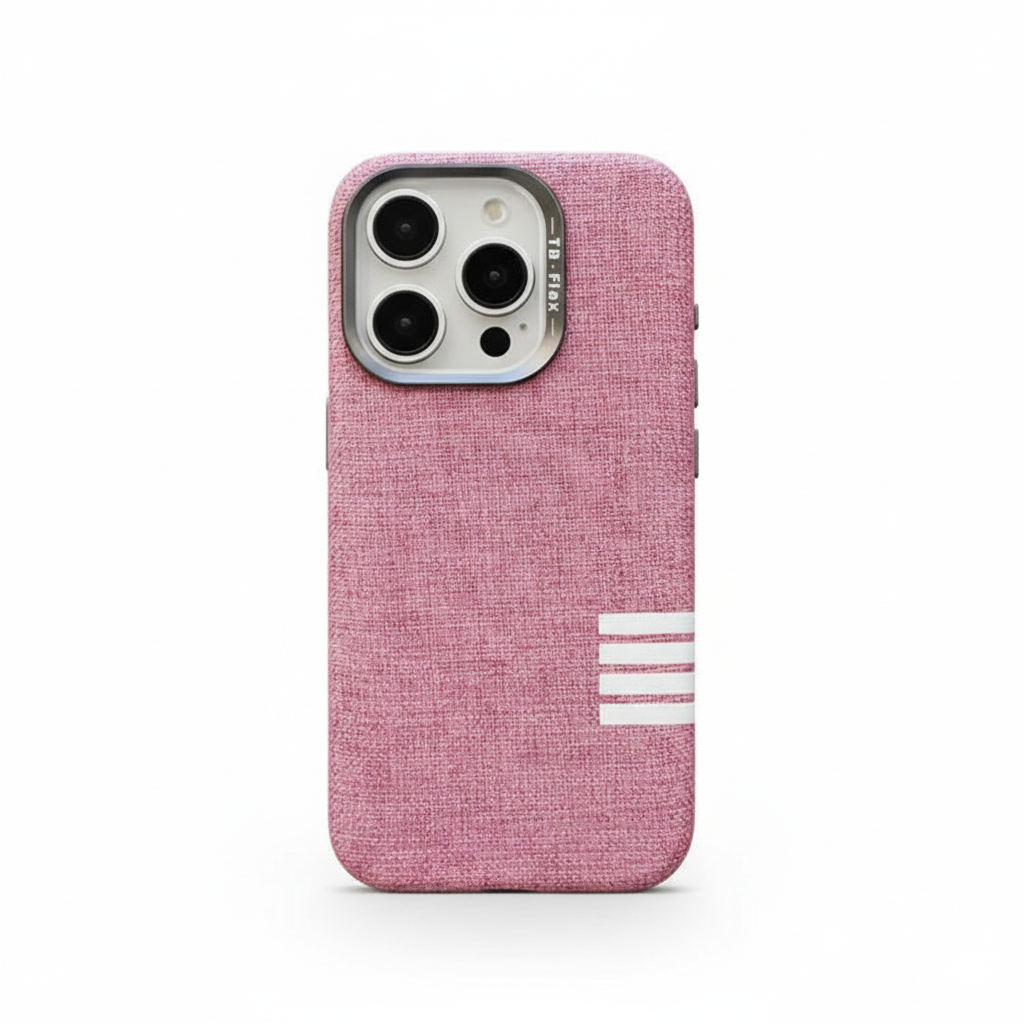 Premium vintage linen fabric magnetic phone case for iPhone