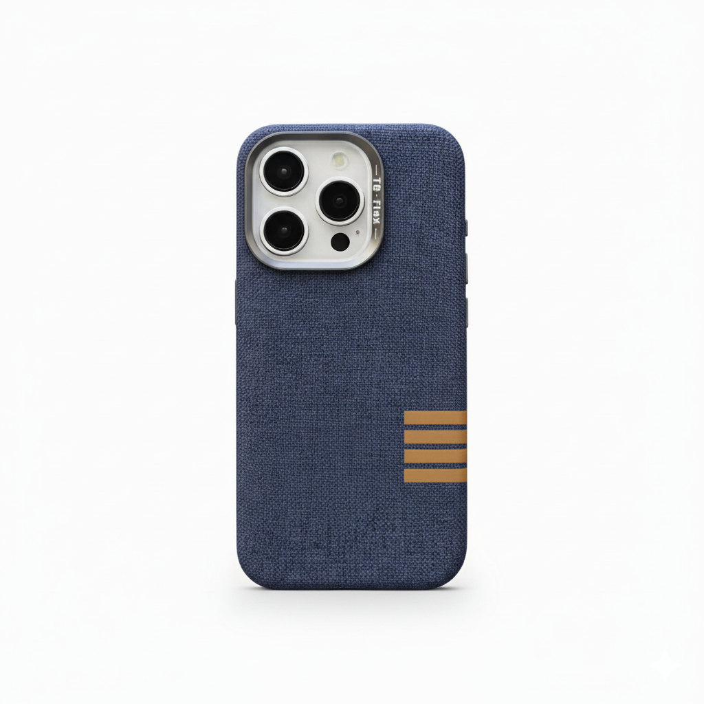 Premium vintage linen fabric magnetic phone case for iPhone