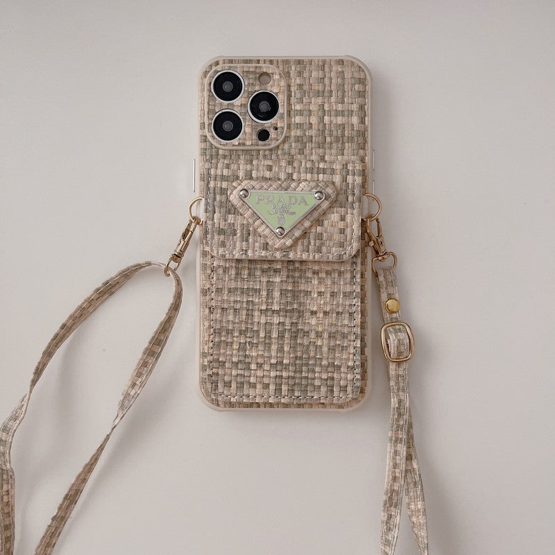 Pra Weave Card Bag Crossbody iPhone-hoesje