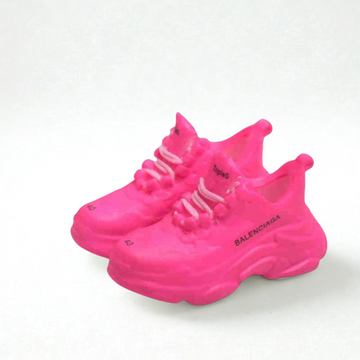 Labubu Designer Triple S Miniature Sneakers - Neon Pink