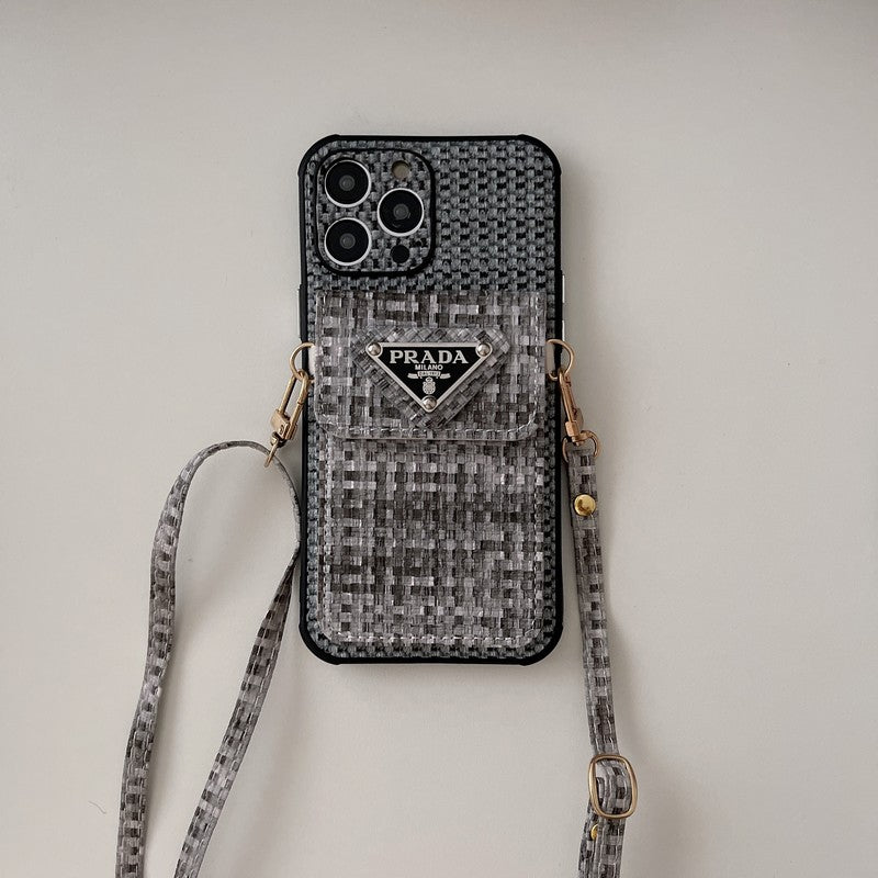 Pra Weave Card Bag Crossbody iPhone-hoesje