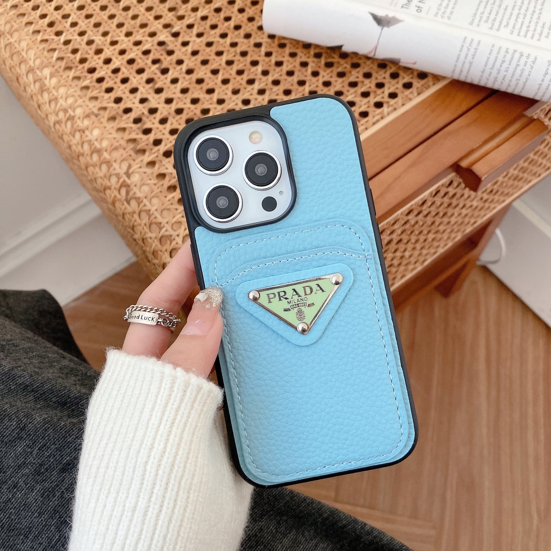 Pra カード ホルダー カラー iPhone ケース