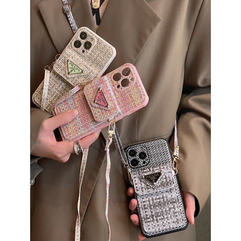 Pra Weave Card Bag Crossbody iPhone-hoesje