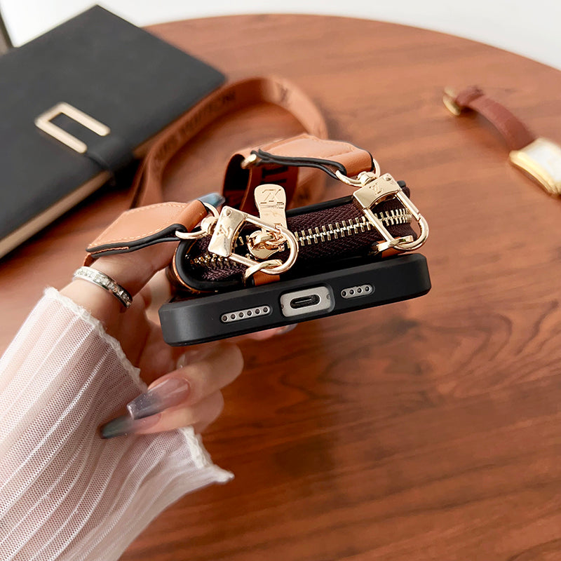 루 GG 카드 홀더 체인 아이폰 케이스