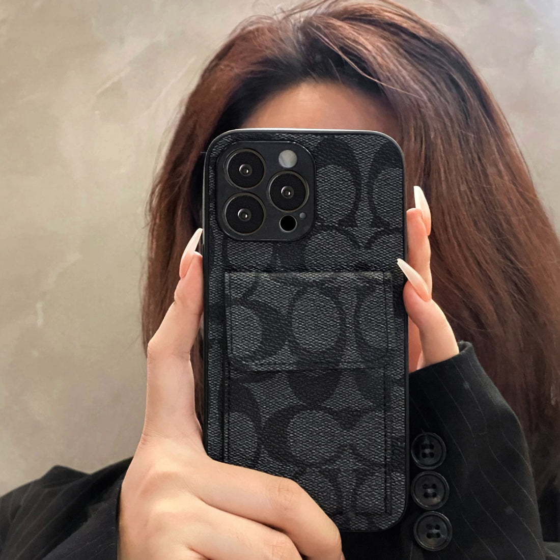 Coach iPhone Case With  Wallet Black-HP240513