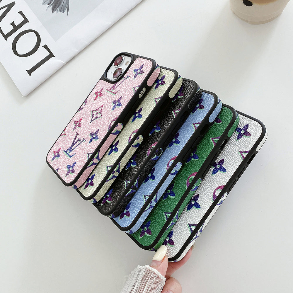 Capa de couro Lou Color para iPhone