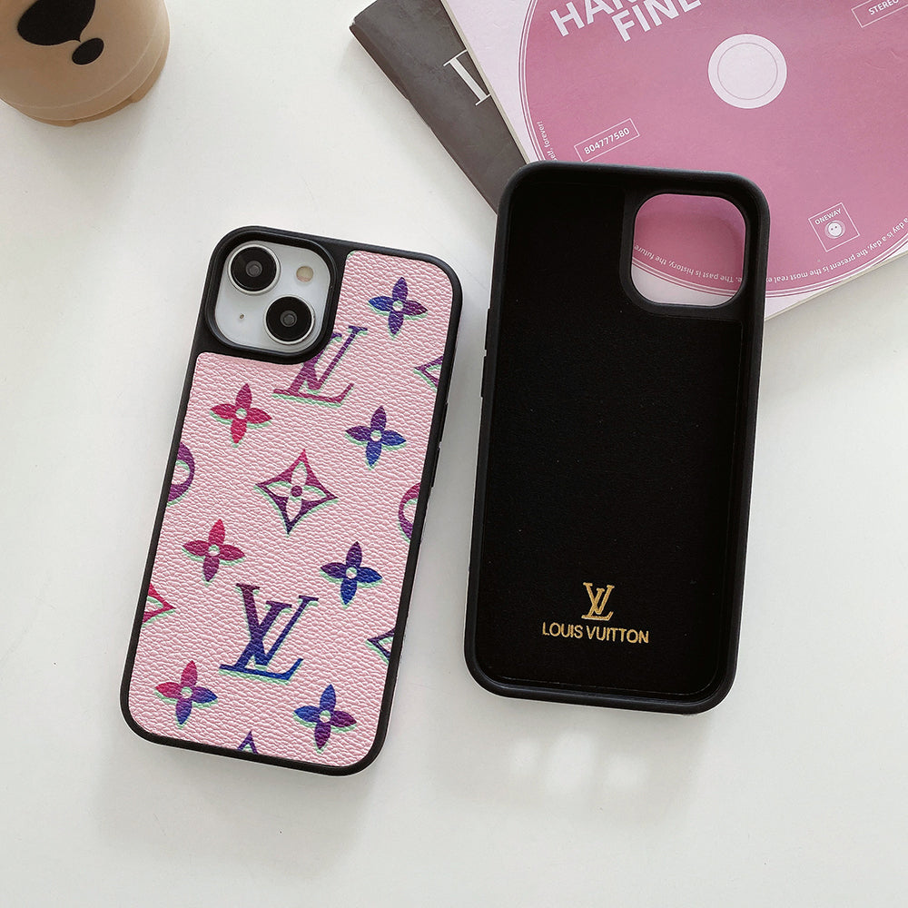 Capa de couro Lou Color para iPhone