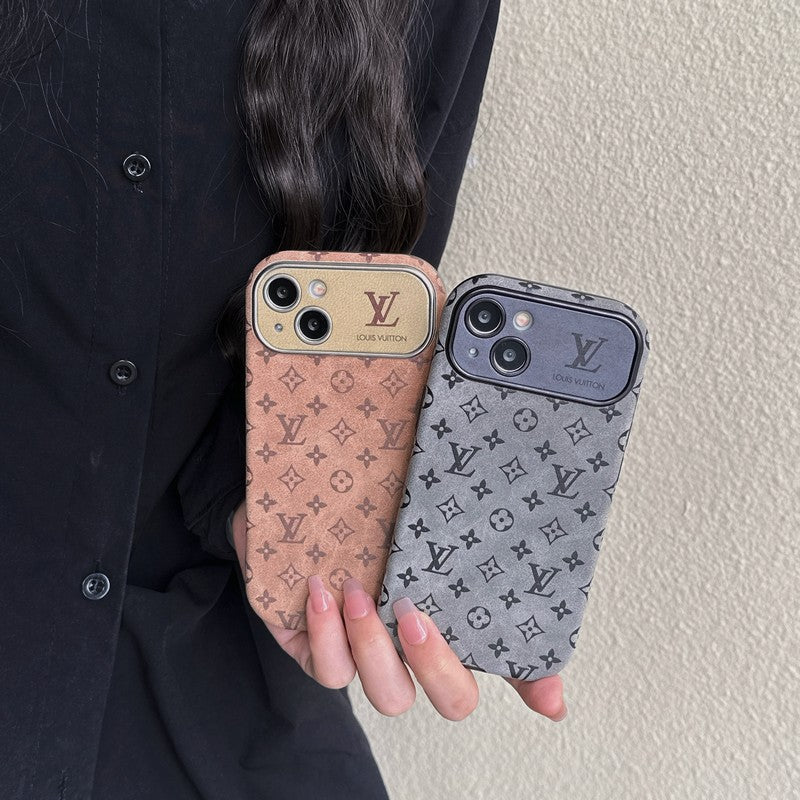 Lou Brown & Custodia classica in pelle nera per iPhone