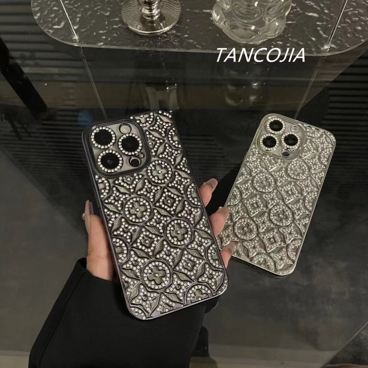 Luxury Diamond Embossed iPhone Case