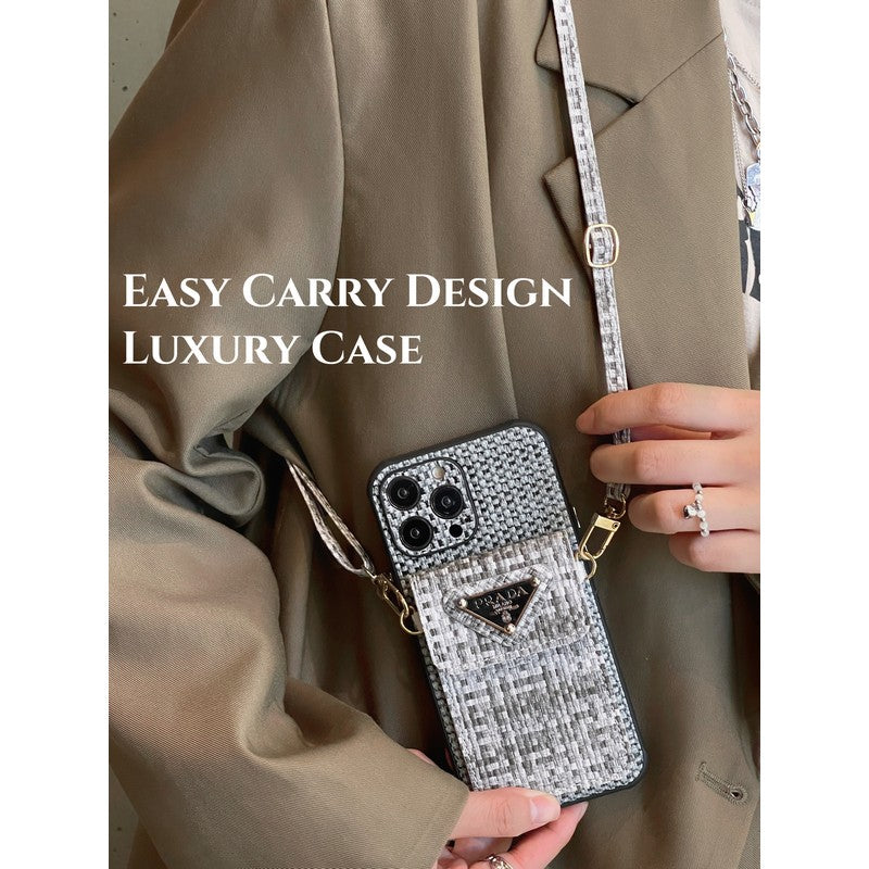 Pra Weave Card Bag Crossbody iPhone-hoesje