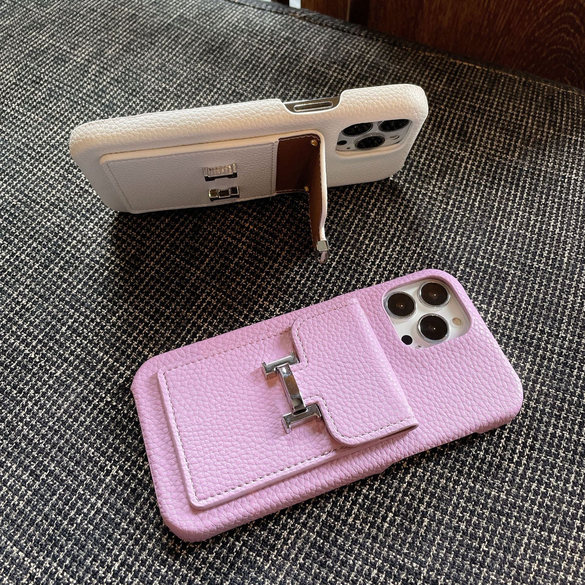 H カードホルダー レザー iPhone ケース