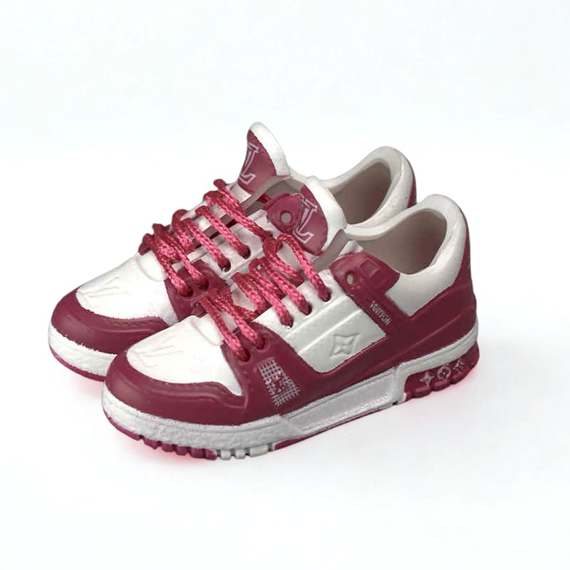 Labubu L.V. Inspired Monogram Miniature Sneakers - Multi Colors