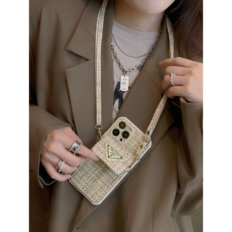 Pra Weave Card Bag Crossbody iPhone-hoesje