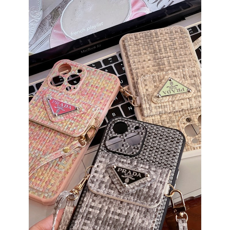 Pra Weave Card Bag Crossbody iPhone-hoesje