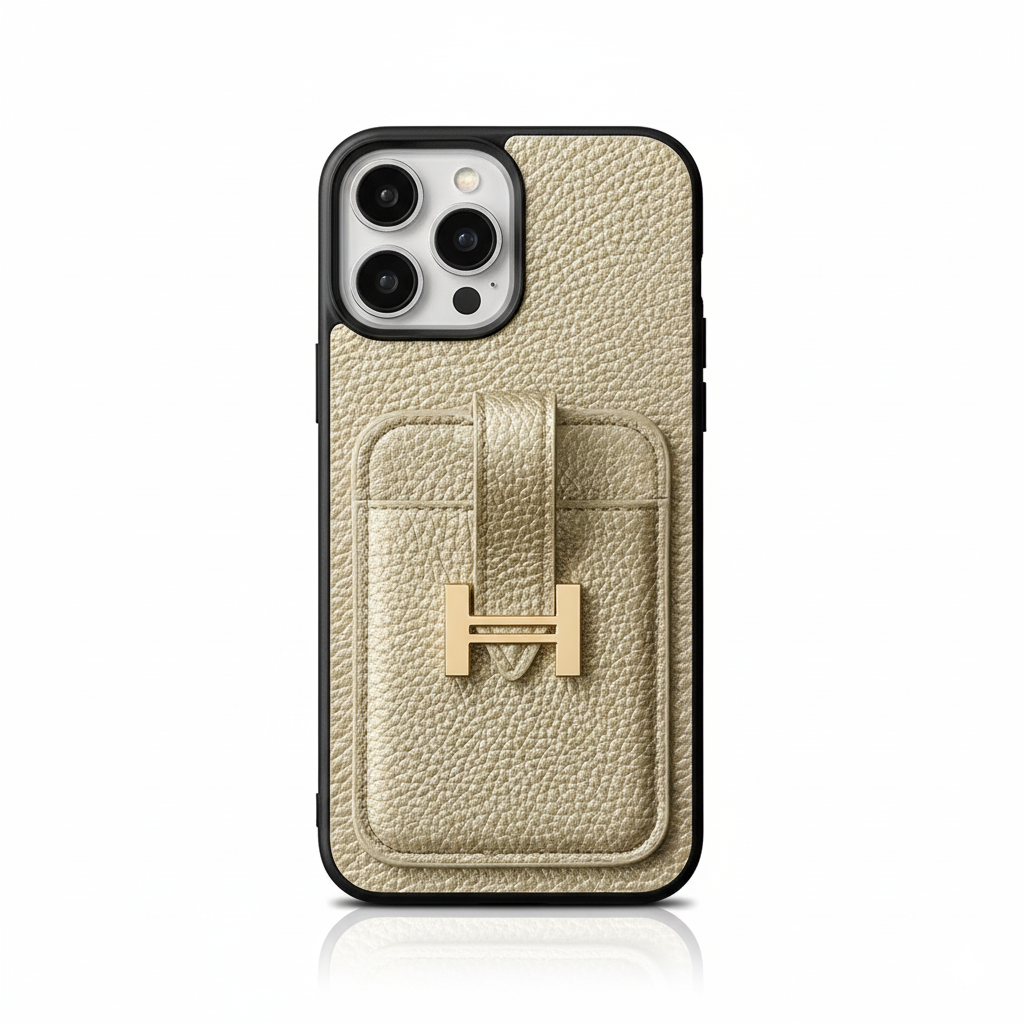 H 카드 홀더 가죽 아이폰 케이스