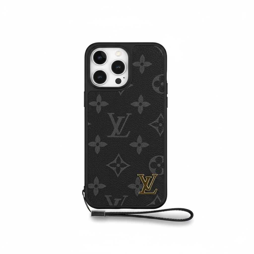 ルー・ブラック & ホワイトハンドチェーンiPhoneケース