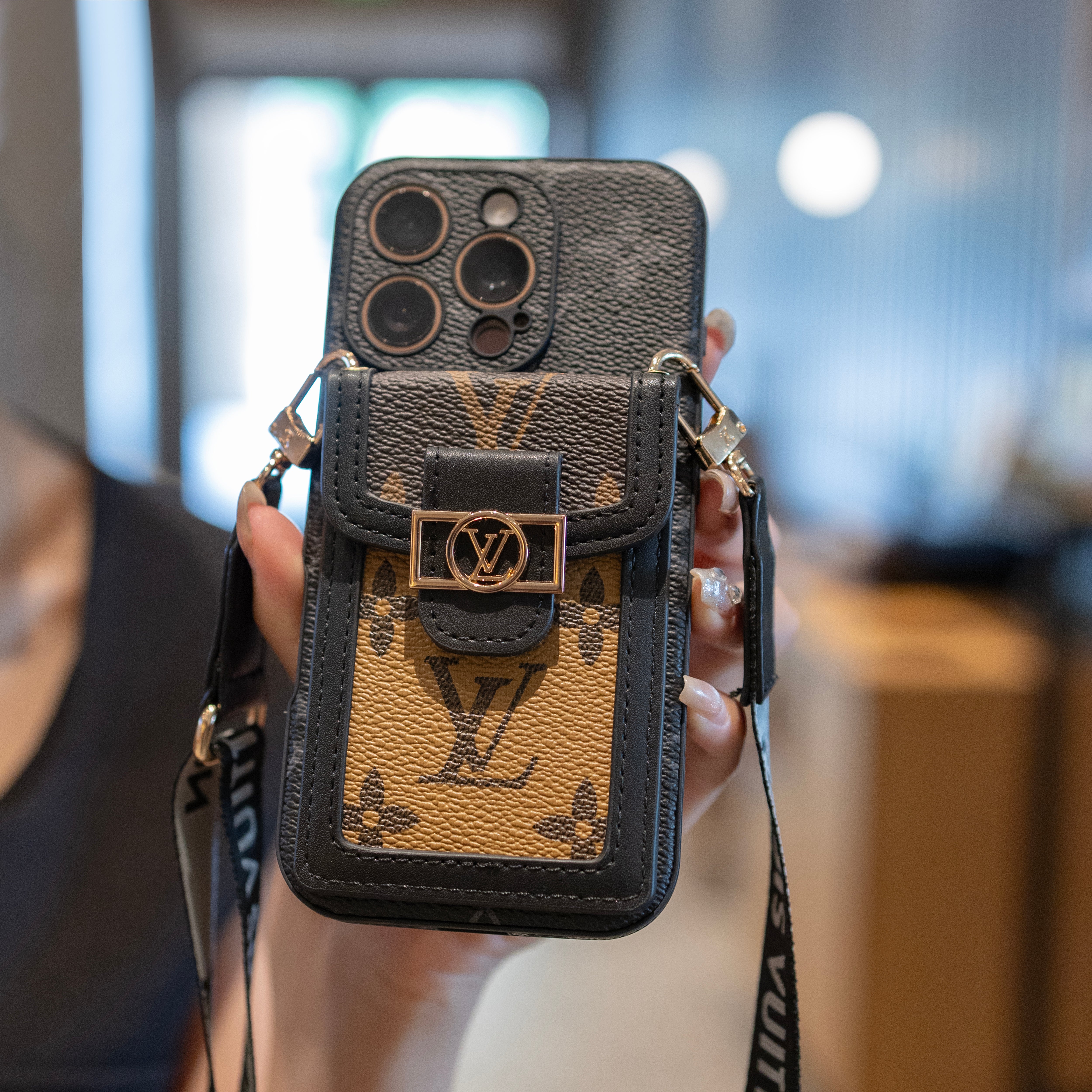 Lou Card Holder Crossbody iPhone Case