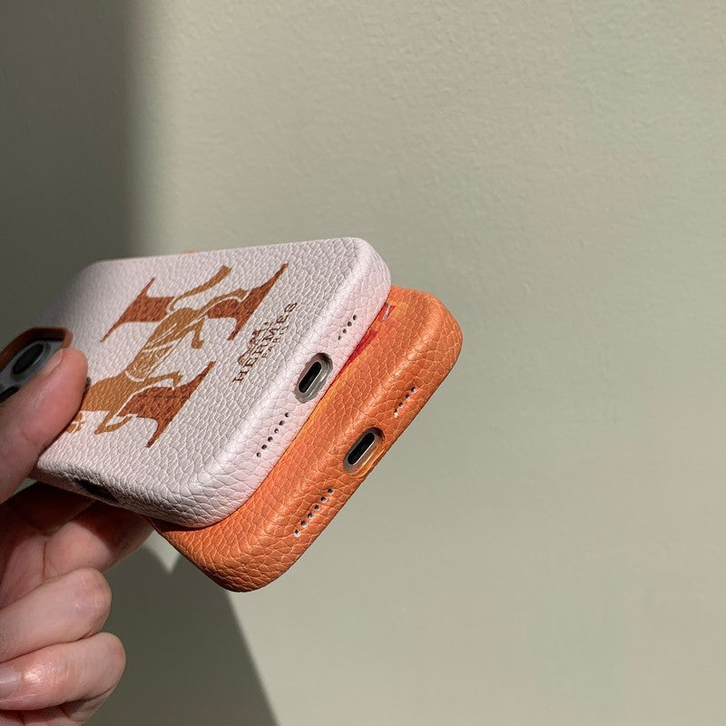 Custodia per iPhone in pelle Herm