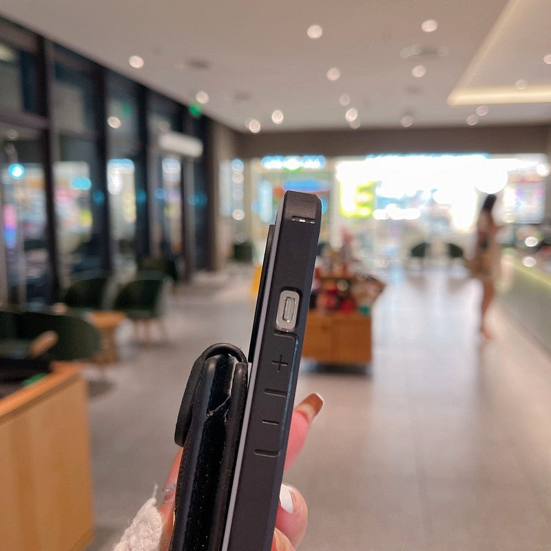 세인트 카드 백 컬러 가죽 아이폰 케이스