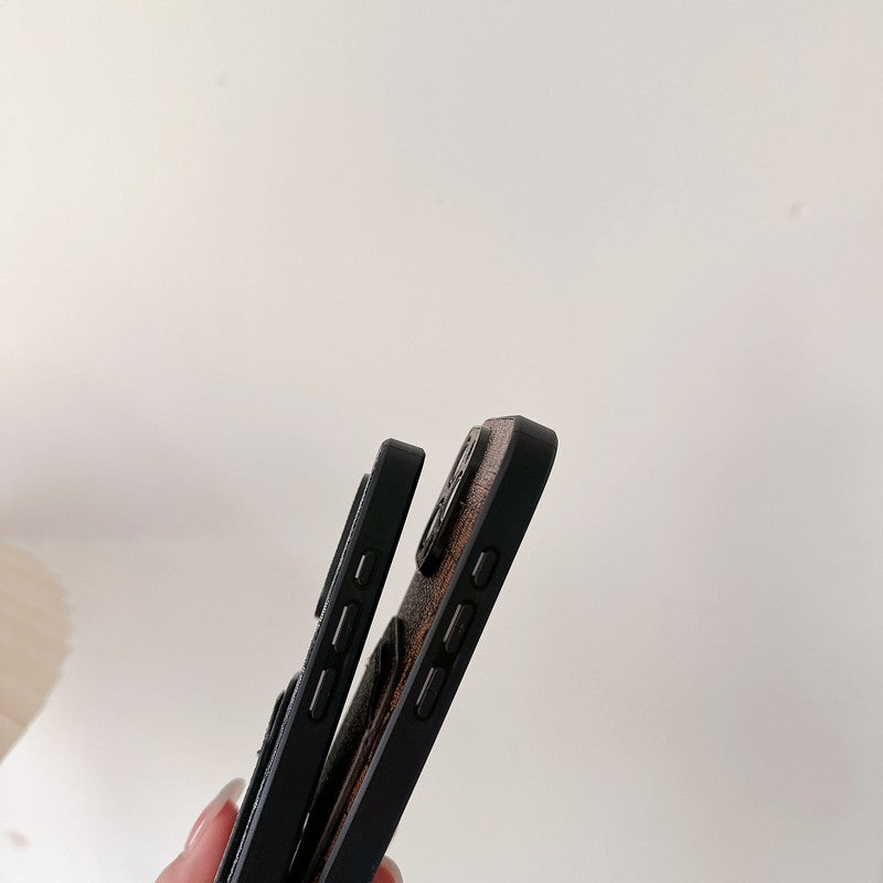 MK カードバッグ ゴールドロゴ iPhone ケース