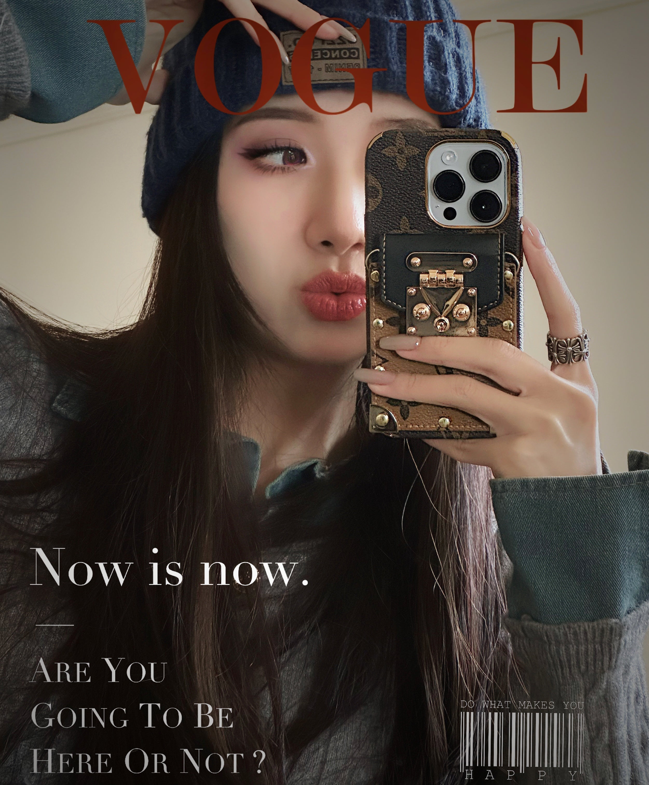 루 체인 가죽 아이폰 케이스