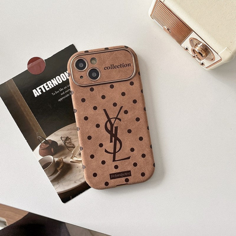 Custodia per iPhone in pelle marrone Saint