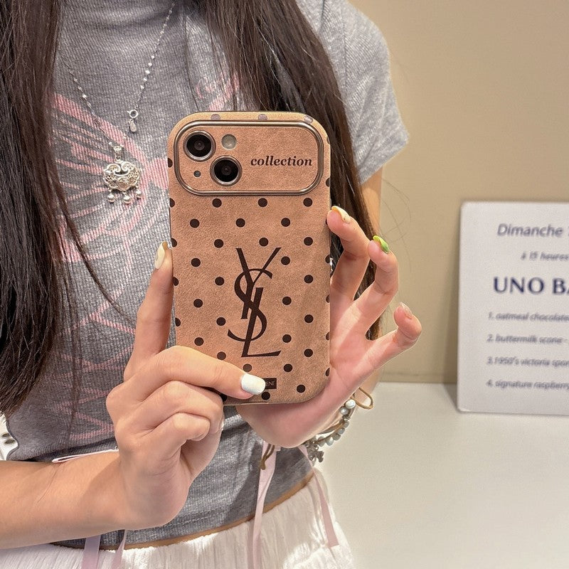 セイントブラウンレザーiPhoneケース