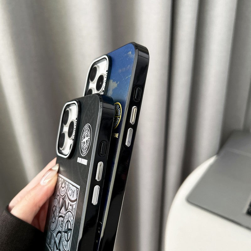 스톤 블랙 & 블루 아이폰 케이스