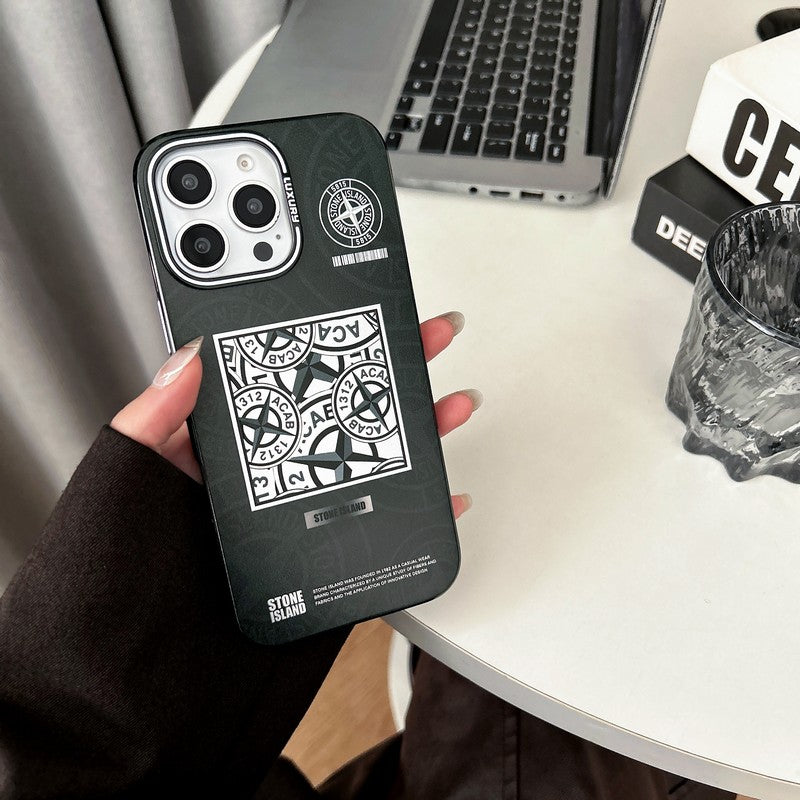 스톤 블랙 & 블루 아이폰 케이스