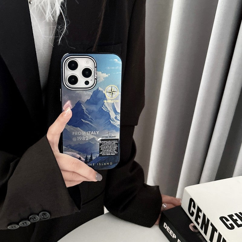 스톤 블랙 & 블루 아이폰 케이스