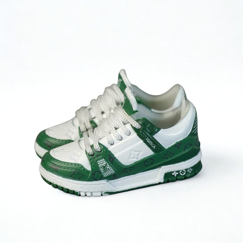 Labubu L.V. Inspired Monogram Miniature Sneakers - Multi Colors