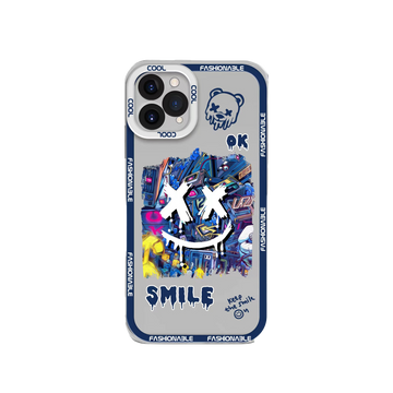 Blue Smile X Bear iPhone Case
