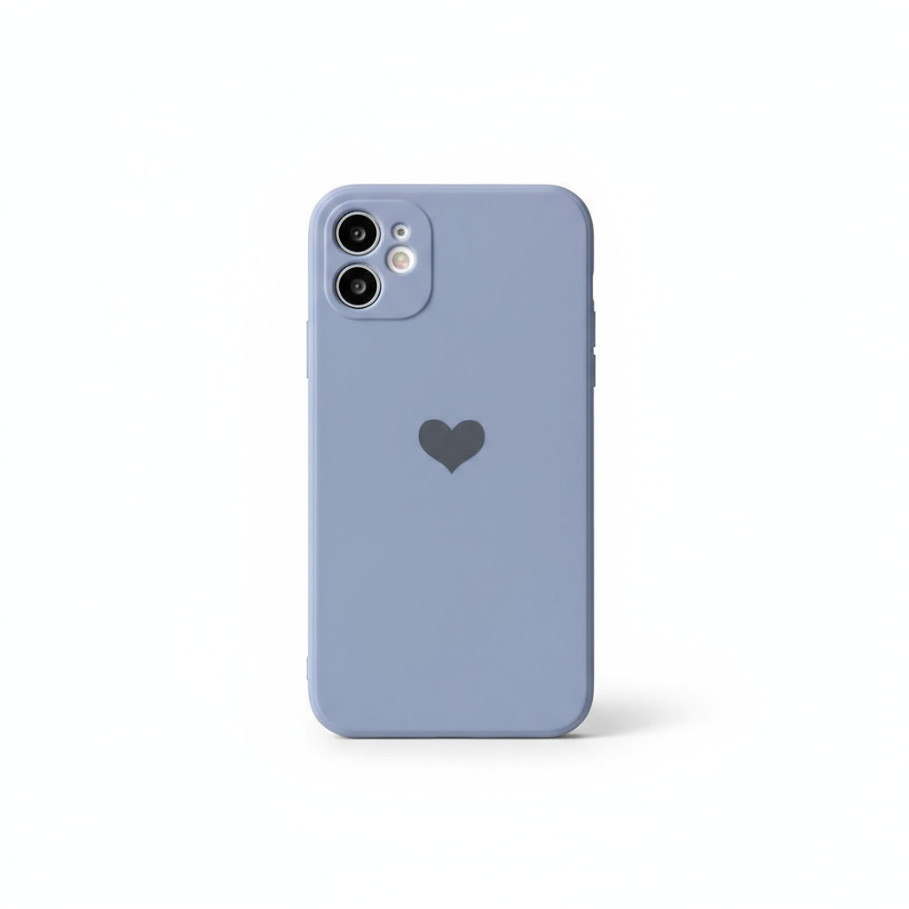 Matowe etui na iPhone'a w kształcie serca