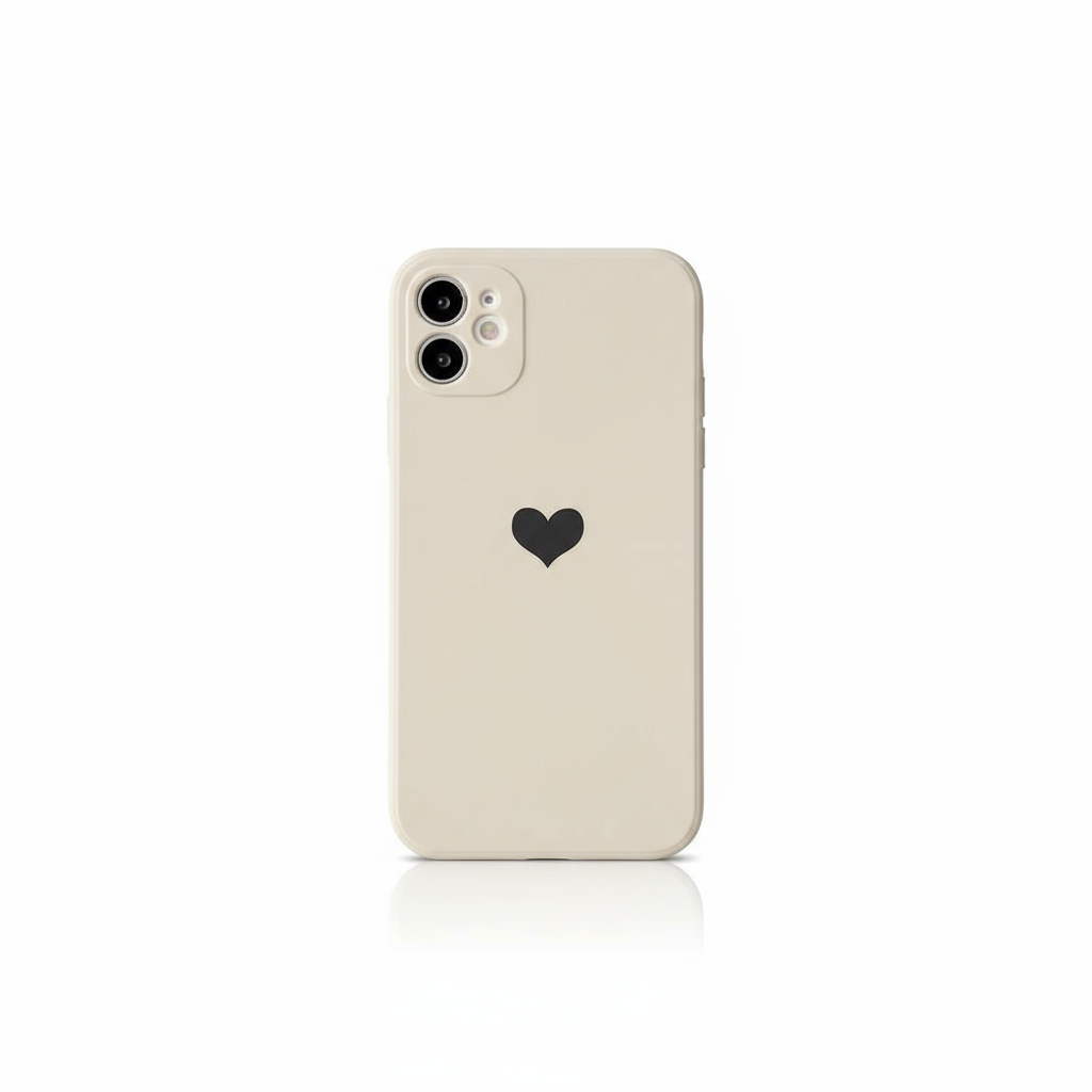 Matowe etui na iPhone'a w kształcie serca