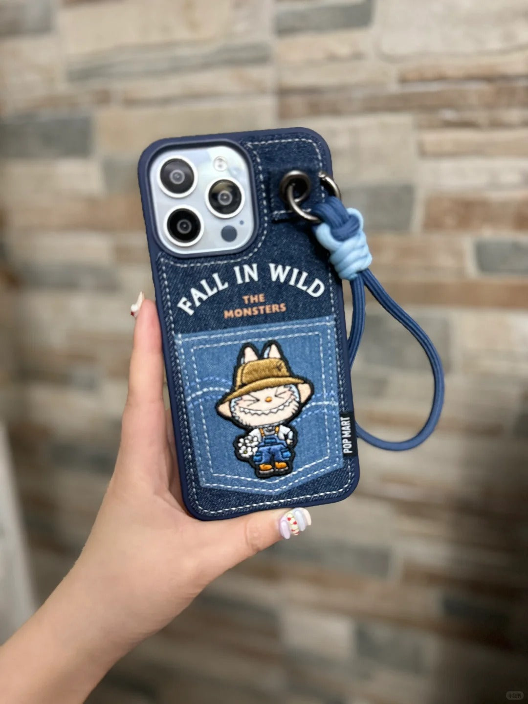 Labubu Denim Phone Case - Detachable Strap | Mini Pouch