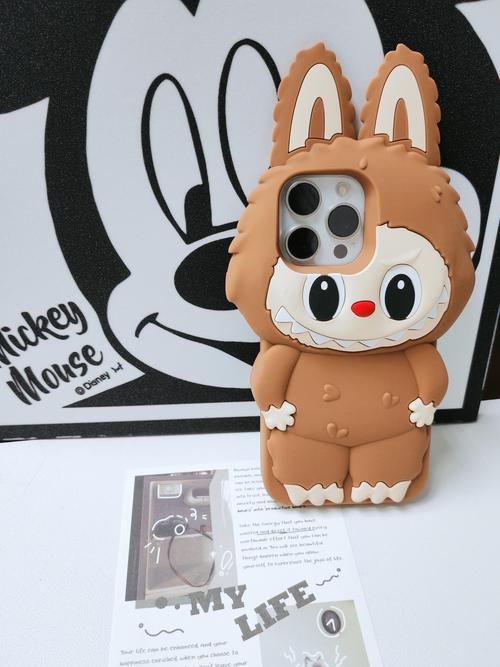 Labubu 3D Silicone Phone Case - Soft, Flexible & Adorable Cartoon Design