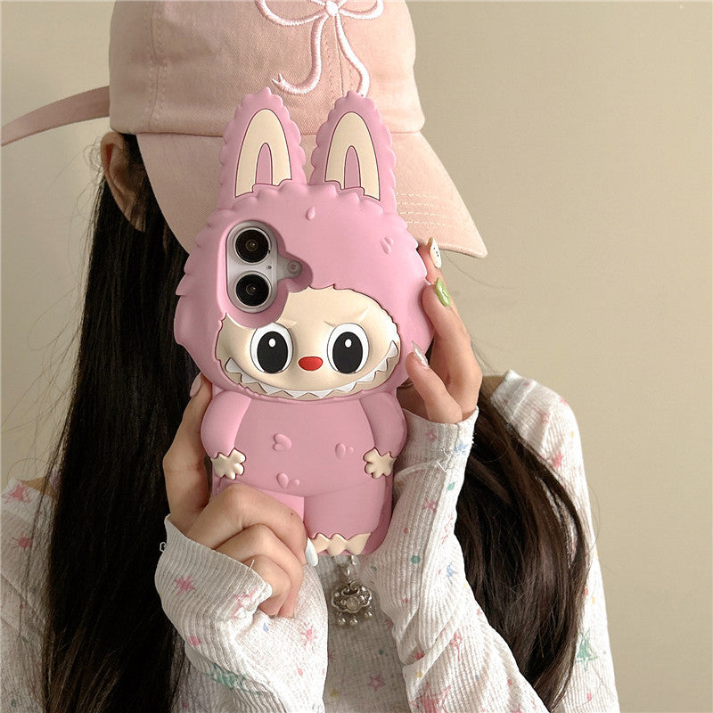 Labubu 3D Silicone Phone Case - Soft, Flexible & Adorable Cartoon Design