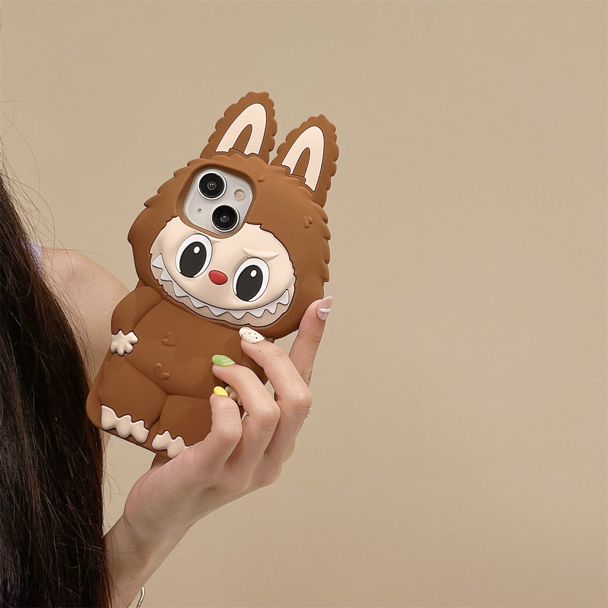 Labubu 3D Silicone Phone Case - Soft, Flexible & Adorable Cartoon Design