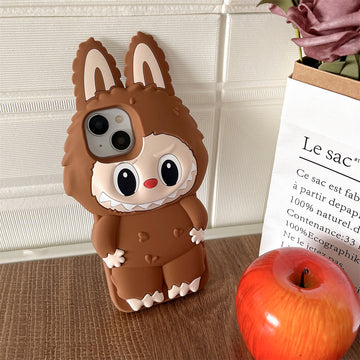 Labubu 3D Silicone Phone Case - Soft, Flexible & Adorable Cartoon Design