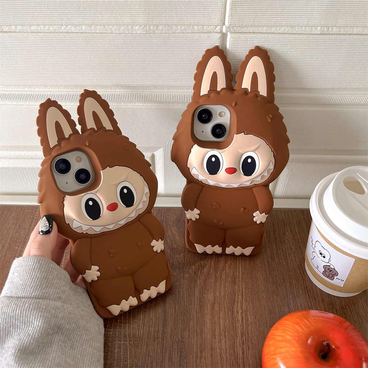 Labubu 3D Silicone Phone Case - Soft, Flexible & Adorable Cartoon Design