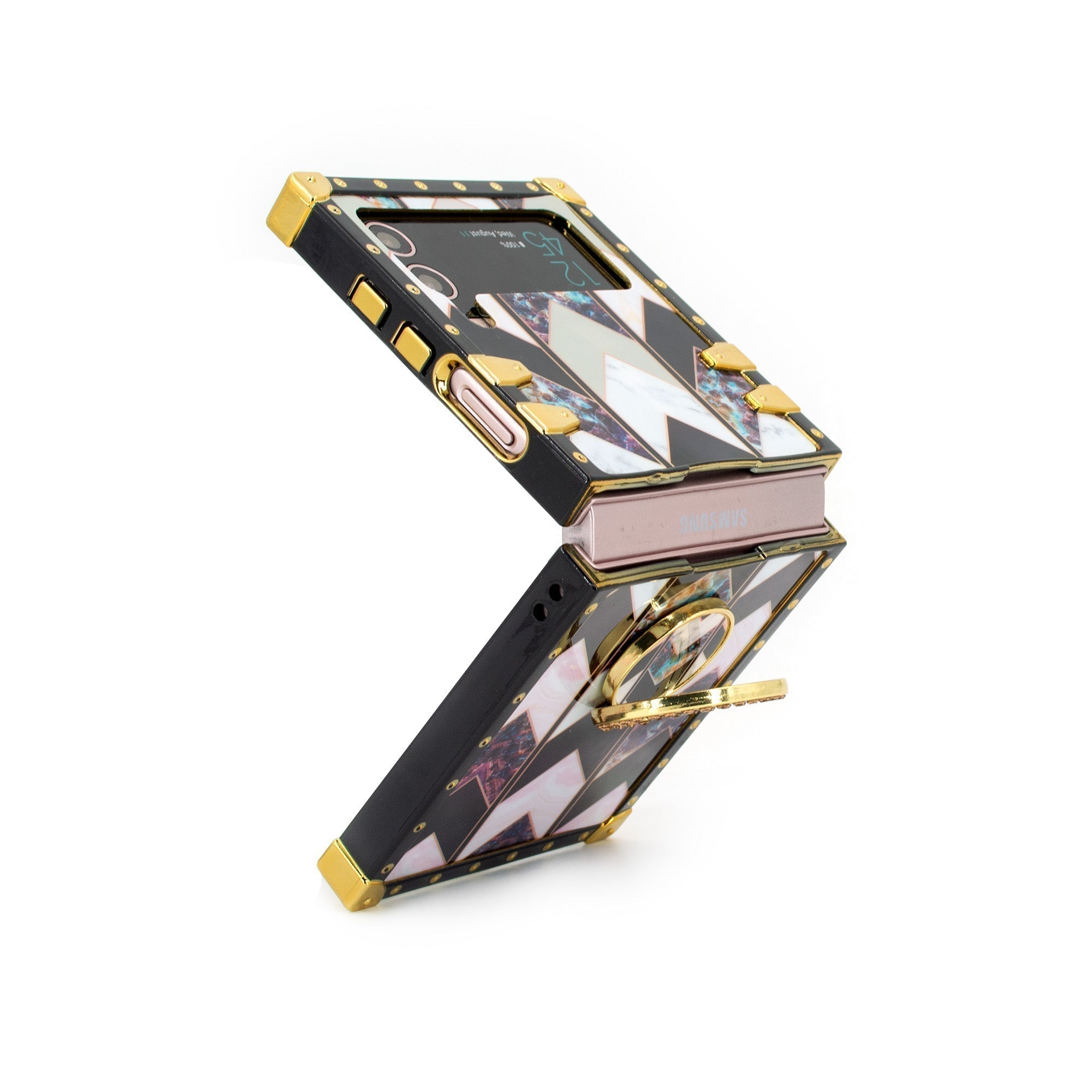 Samsung Galaxy Z Flip6/5/4/3 5G čtvercové pouzdro „Chlorite Ring“