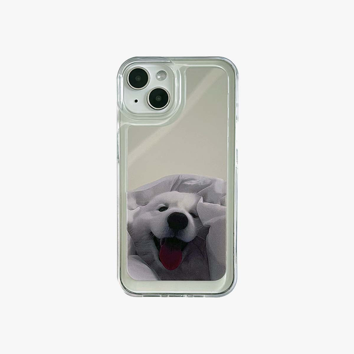 Spiegel iPhone-hoesje | Paar honden Samojeed (Koop er 2 en krijg 50% korting op één)