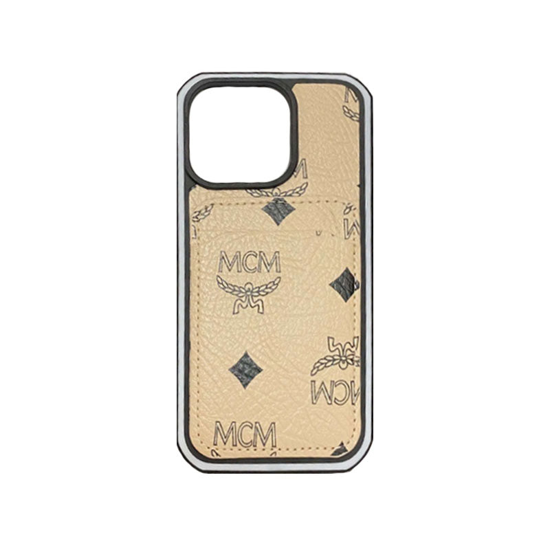 Custodia per iPhone MCM con porta carte Giallo-MCK240603