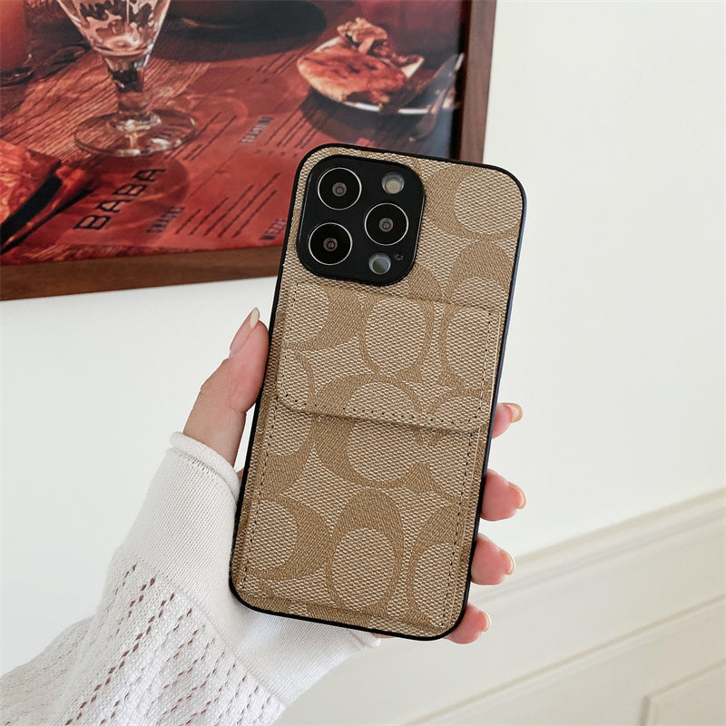 지갑 커피가 포함된 Coach iPhone 케이스-HP240513