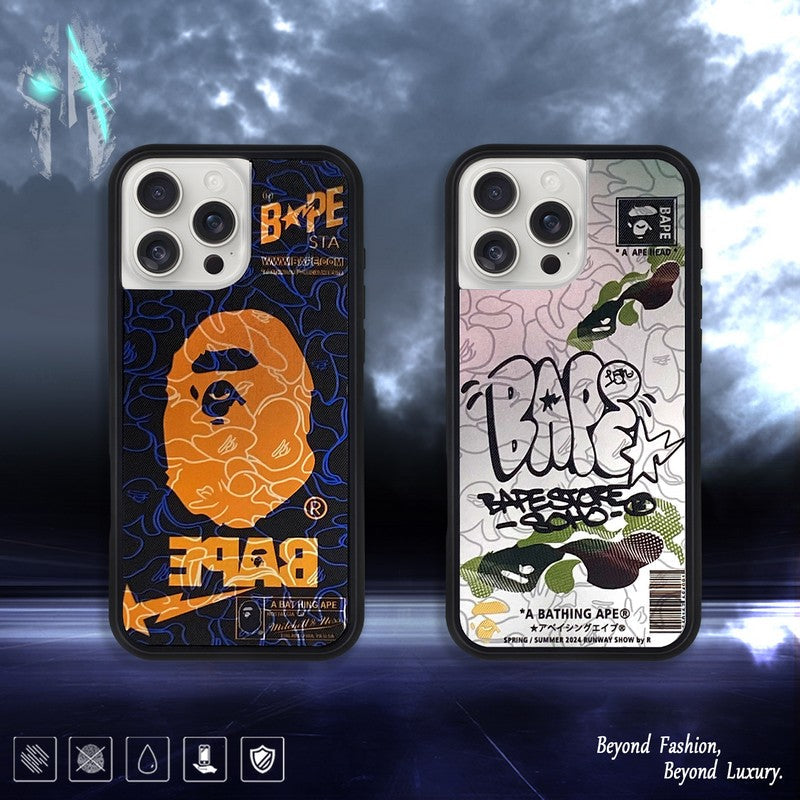 Custodia per iPhone con cover nera scimmia