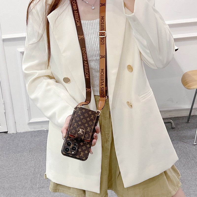 ルー カードバッグ クロスボディ カラー チェーン iPhone ケース