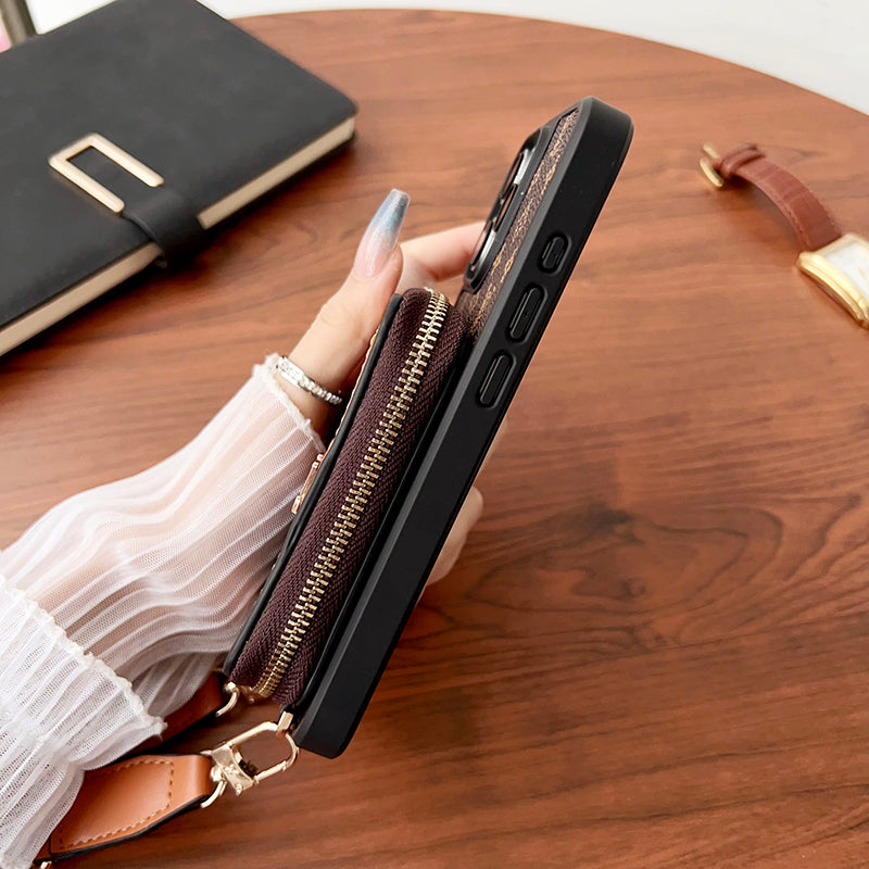 루 GG 카드 홀더 체인 아이폰 케이스