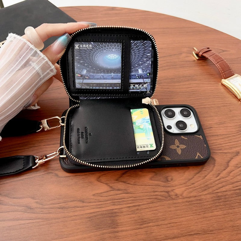 루 GG 카드 홀더 체인 아이폰 케이스