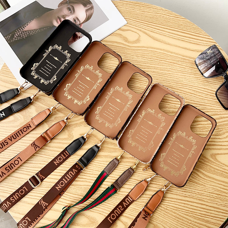 루 GG 카드 홀더 체인 아이폰 케이스